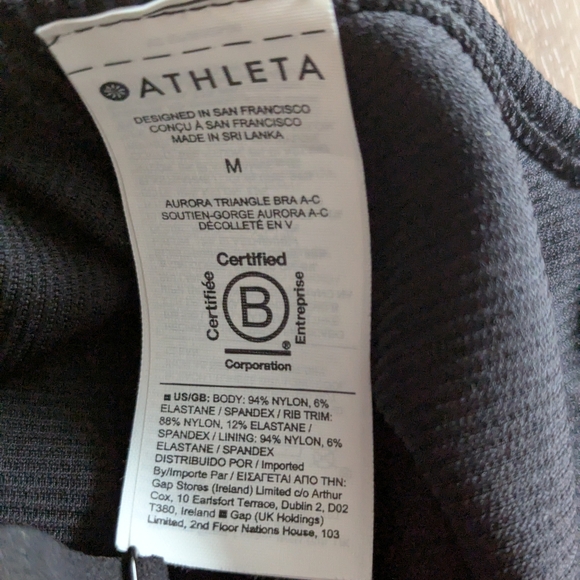 Athleta Charcoal Ribbed Bralette - Picture 3 of 7